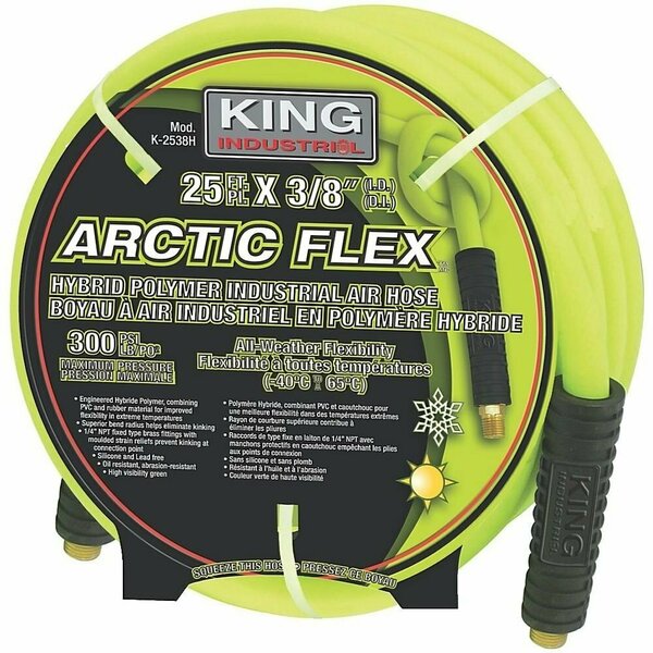 King Canada Tools Hose Air Arc Flex 3/8inx25ft K-2538H